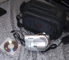 Canon Hr10 Camcorder  bag and charger Silver and gold