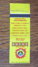 HUCK'S GAS STATION & FOOD STORE MATCHBOOK COVER: ILLINOIS KY IN TN MATCHCOVER -B