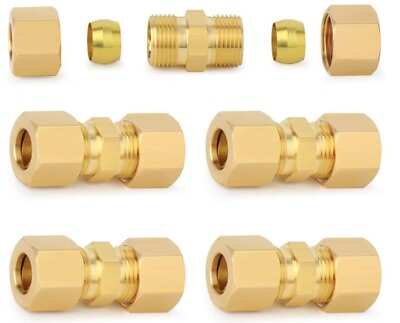 #ad #ad Brass Compression Union 1 2quot; x 1 2quot; 5 Pack Part# 546961 Fast Shipping $14.95
