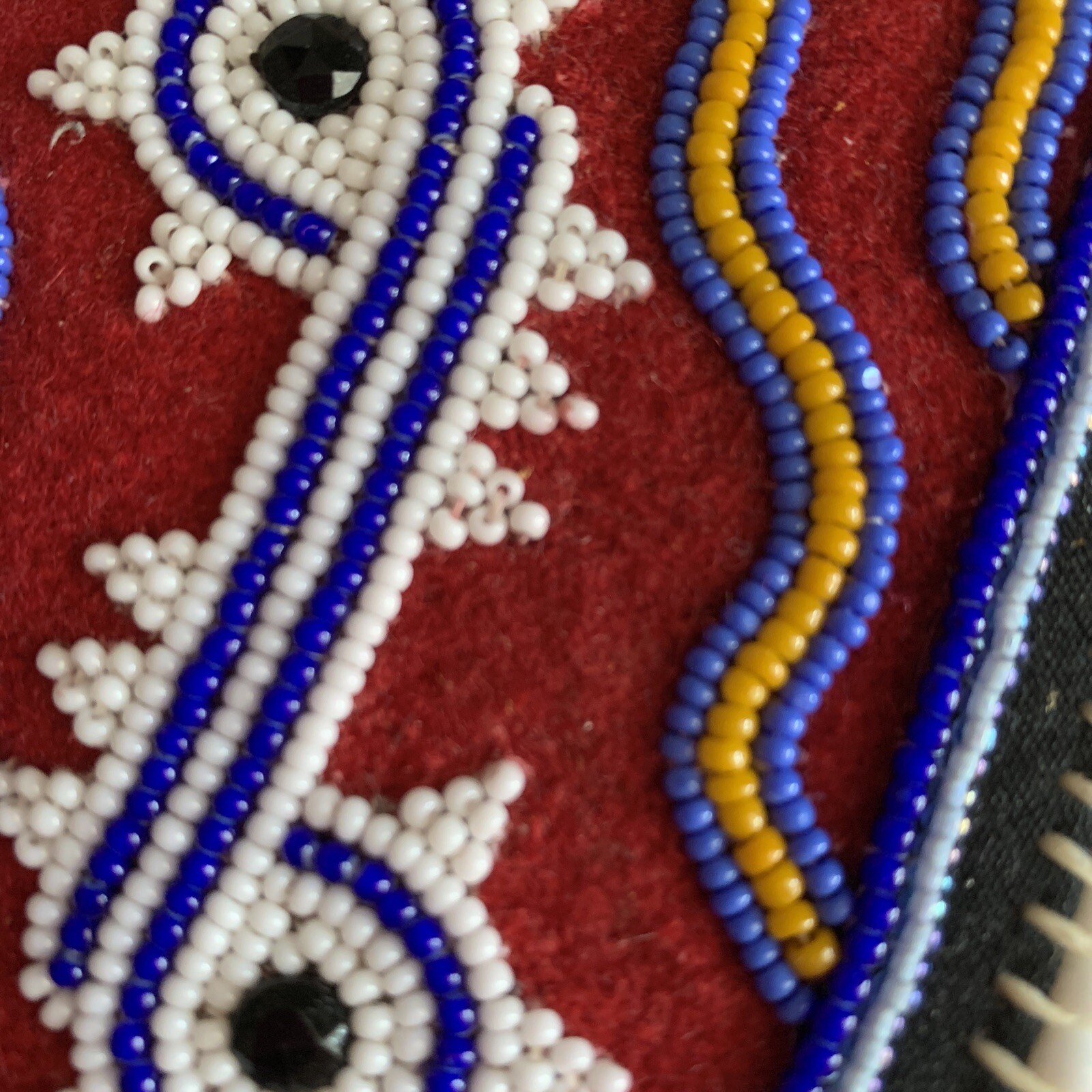 native american leather beaded statement amulet t… - image 3