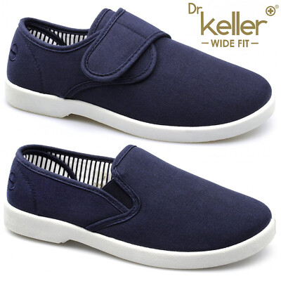 DR KELLER HERREN BREITE PASSFORM DECK SCHUHE LEINEN PUMPS GEPOLSTERTE TURNSCHUHE ESPADRILLE 6-11