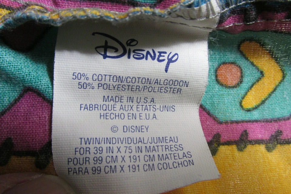 Falda de cama doble Disney Pocahontas vintage años 90 con volantes antipolvo usada en excelente estado rara Foto 4 de 4