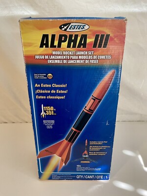 Estes Alpha III Model Rocket Kit with Launcher #1427 E2X - New in Open Box