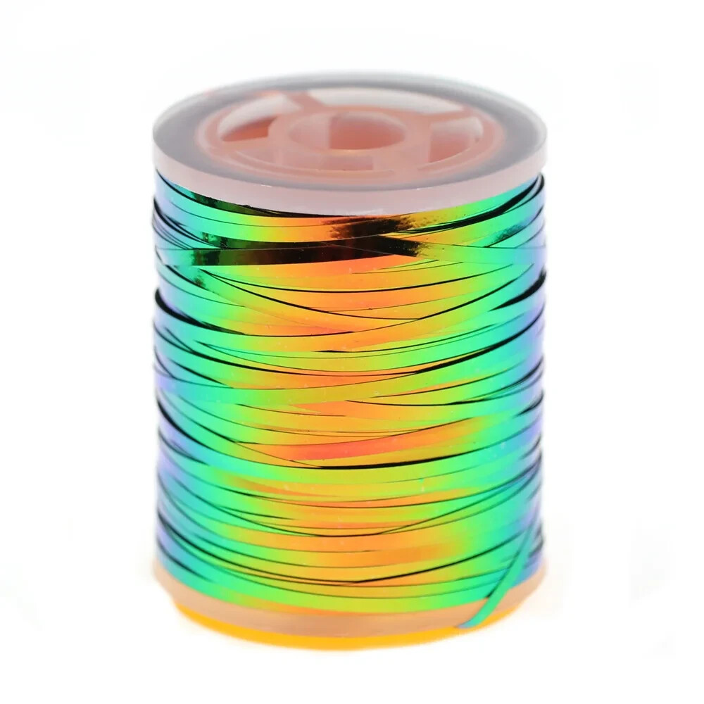 TINSEL FLASH 2 Tone Peacock .5mm Perdigon Wrap Fly Tying