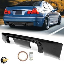 Rear Bumper Diffuser 2-tone Carbon Fiber Csl Style For 01-06 Bmw E46 M3 Coupe
