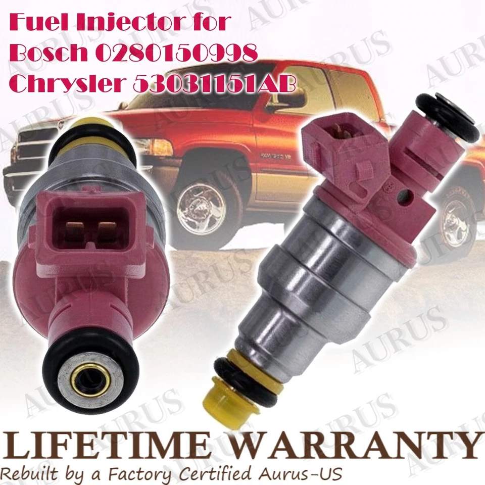 Inyectores de combustible Bosch X6 OEM para Dodge B1500 B2500 1997-1999 Dakota Ram 1500 3,9 L Foto 3 de 4