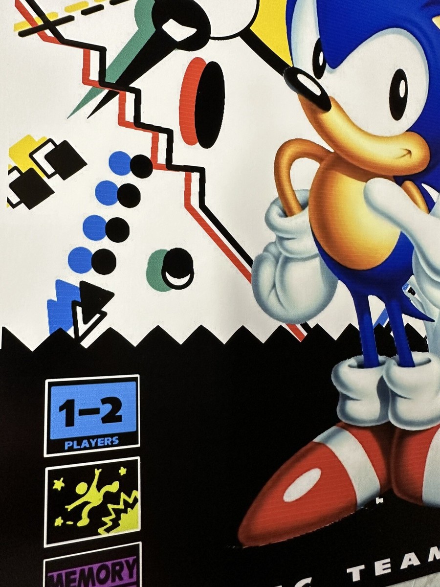 Sonic The Hedgehog 2 JP Poster 18x24 Genesis Sega Megadrive