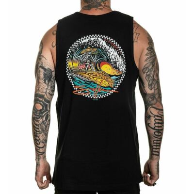 Sullen Art Collective Clothing Tank Top - Pitted Tattoo Skelett Surfer