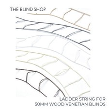 Wood Venetian Blind Ladder String - For 50mm Slats - Various Colours - Per Metre