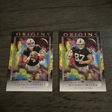2023 Origins Football Aidan OConnell / Michael Mayer Raider Rookie base Lot