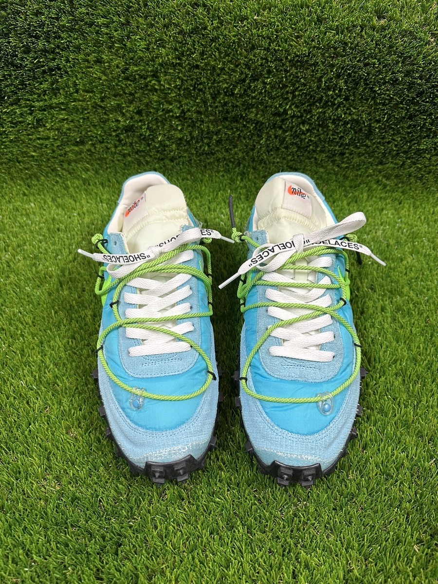 Nike Waffle Racer Off-White Vivid Sky/Electric Green Black Nike Waffle Racer Off-White Vivid Sky/Electric Green Black