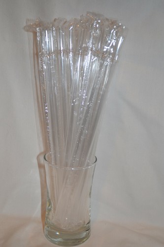 Cannucce riutilizzabili trasparenti tinta unita plastica acrilica 9” con anelli senza BPA sigillate - Foto 17 di 21