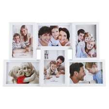 6-Pack Multi Photo Frame Holds 6x4 Prints, Black White Copper, Wedding Gift UK