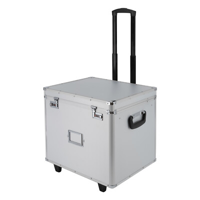 Locking Mobile Business Case, Aluminum Alloy File Lock Box, Hand pull File Case