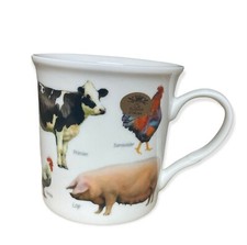 Fine Bone China Farmyard Mug Coffee Tea Mug Gift Pig Cow Horse Sheep Cockerel