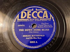 ERSKINE BUTTERFIELD - 1940 DECCA 3252 - NOTHIN' TO DO / DOWN HOME BLUES (V+)