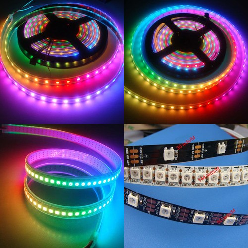 WS2812B 5050 RGB LED Strip 5M 150 300 Leds 144 60LED/M Individual Addressable 5V