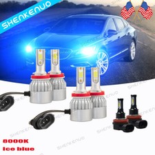 For Buick LaCrosse 2005-2013 8000K Blue LED Headlights High/Low Beam Fog Bulbs D