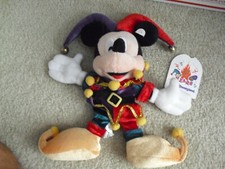 RARE Tokyo Disneyland Jester Mickey Mouse Jester Plush Character Doll 10" NWT