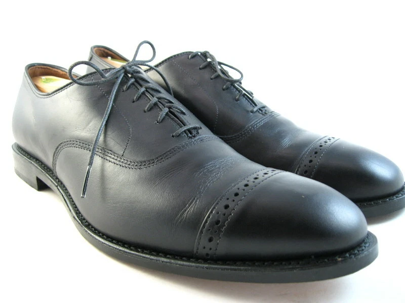 Allen Edmonds "FIFTH AVENUE" Hombre Puntera Oxfords 12 B Negro Hecho en EE. UU. (586) Foto 2 de 4
