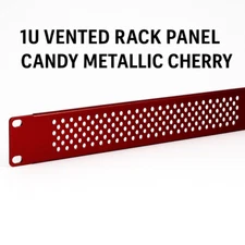1U 19” Steel Vented Rack Panel – Candy Cherry Metallic  – Custom Colors
