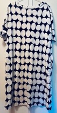 Uniqlo Finlayson Half Sleeve T Shirt Dress Cotton Blue Polka Dot L