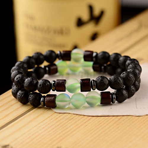 2X Distance Bracelets Lovers Couples Matching Gift Matte Agate 8mm Bead Stone - Picture 237 of 259