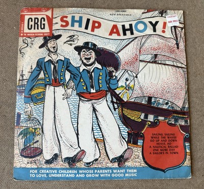 Vintage Nautical Children s Record Ship Ahoy Sea Shanties Sailors Work Songs