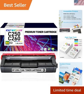 Replacement for Ricoh 407539 SP C250 Black Toner Cartridge Compatible with Af...