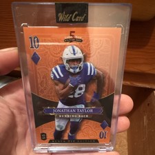 Wild Card Stacked Deck Black Tie Jonathan Taylor Colts #10 Serial Numbered 5/5