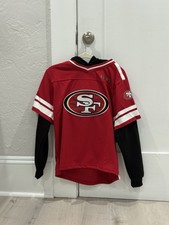 49ers San Francisco , Sweater Boys 10-12 NFL Team Jersey Over Hoodie Sweatshirt