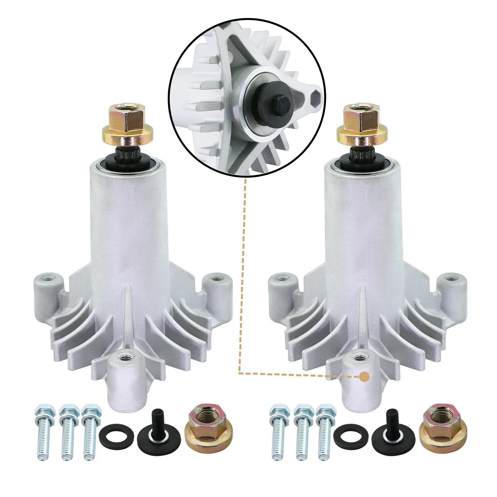2PC Spindle Assemblies For Husqvarna Craftsman Aluminum 130794 38 42