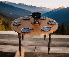 Schweizer KäsefondueSet,Caquelon+Gestell+Brenner sehr rar, 15-TEILIG, Set 5 von6