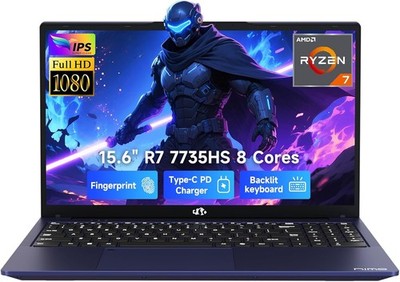 NIMO Gaming Laptop 15.6'' FHD Laptop AMD R7 7735HS 16GB DDR5 RAM 512GB SSD