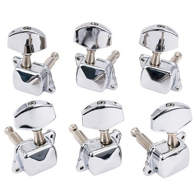 Musiclily Pro Chrome 3L3R Semi Closed Electric Guitar Machine Heads Tuning Pegs