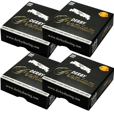 400 Derby Premium Black Single Edge Razor Half Shaving Blades For Barbers
