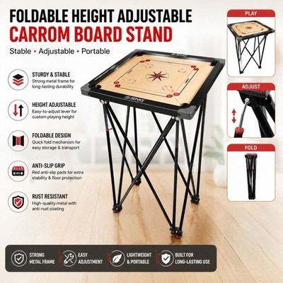 Faltbarer Carrom Boardständer 38 Zoll hoch höhenverstellbar mit Hebel Universal