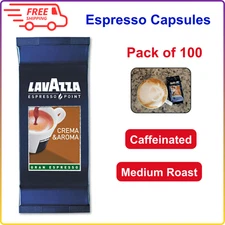 Lavazza Espresso Point Crema E Aroma Grand Espresso Capsules,Count of 100, Brown