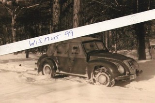 KVP Foto Volkspolizei DDR Oldtimer VEB IFA Eisenach PKW F 9 Kübel im Winter