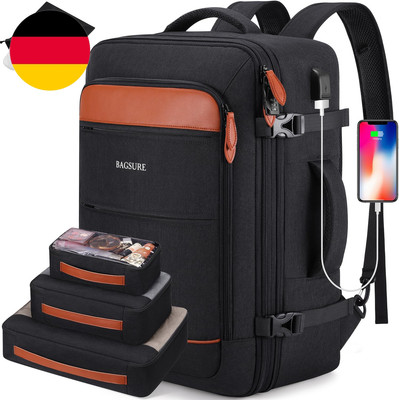 Rucksack Herren 42L Business Laptop Backpack - Wasserdichter Reiserucksack Mit 4