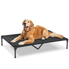 Elevated Dog Bed for Outdoor, XL Raised Dog Cot with Washable Mesh, Cooling P...