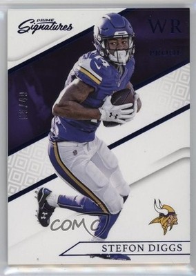 2016 Panini Prime Signatures Prime Proof Blue 9/49 Stefon Diggs #74 je7