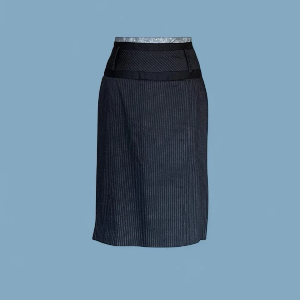 Falda lápiz Y2K Stitch PinStripe Mob Oficina Sirena Trabajo Negocios Salir 26 Foto 2 de 4