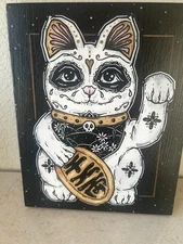 “Dead Lucky” 8”x10” Frame Print Of Frame Birch Wood Erin Curry Art Signed 