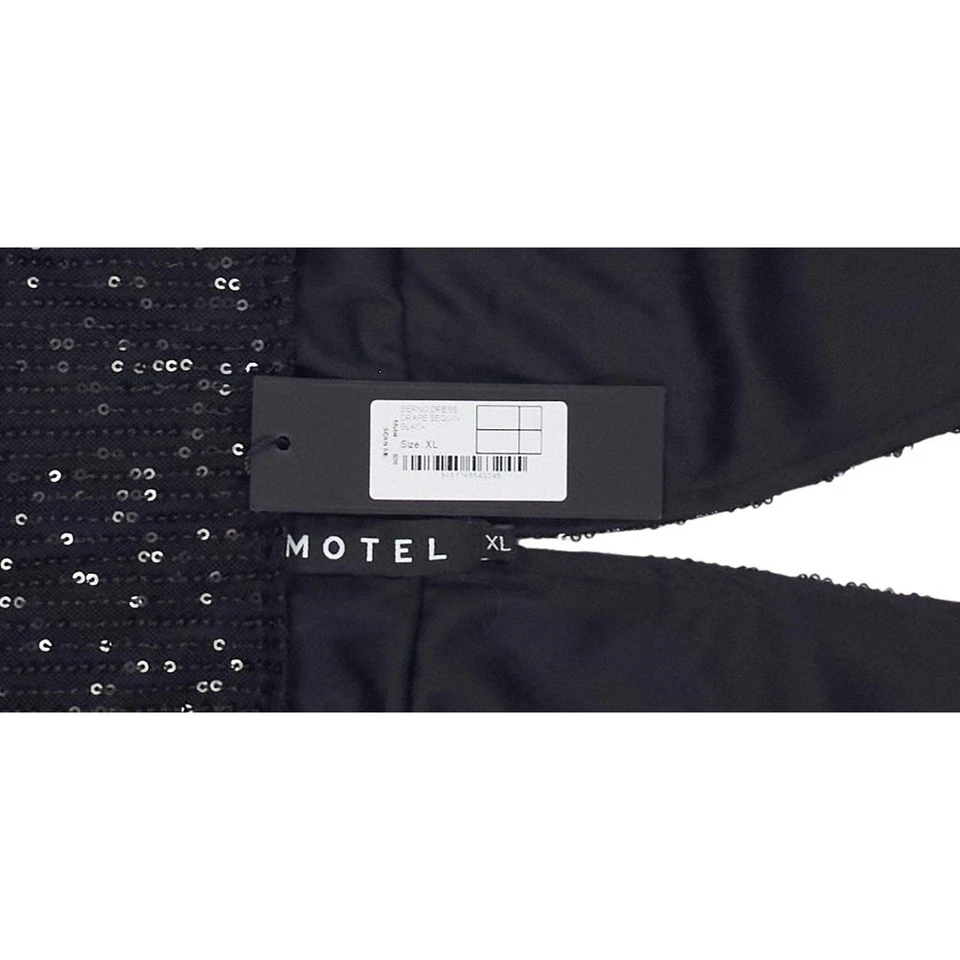 Motel черный блестками с ремешками платье - Изображение 3 из 3