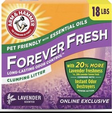 Arm  Hammer Forever Fresh Clumping Cat Litter Lavender, 18 Pound Pack of 1 
