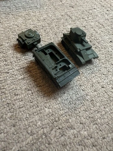 Vintage Dinky Toys Early Military Light Tank And Dragon Personnel Carrier Set