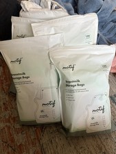 Motif Breast Milk Storage Bags 100ct, Leak-Proof, Freezer-Safe
