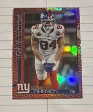2025 Topps Chrome - Theo Johnson Rookie Leather Parrallel- New York Giants