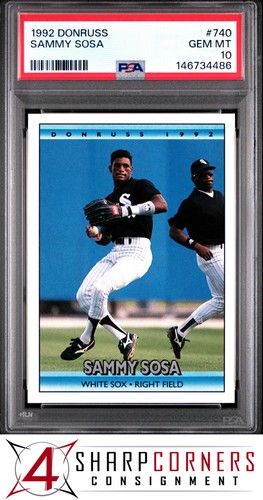 1992 DONRUSS #740 SAMMY SOSA WHITE SOX PSA 10